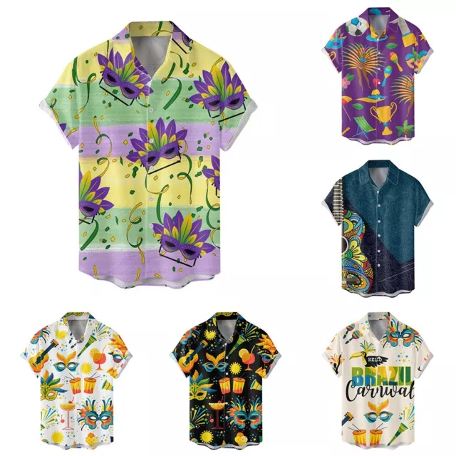 T-shirt de fête Festive Beach Aloha pour hommes avec design cocotier Allover