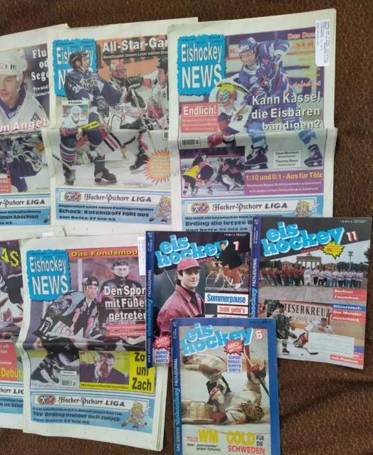 10 x BRD-Journal Zeitschrift * Eishockey News 1996 Magazin 1992 *DEB Wintersport 3