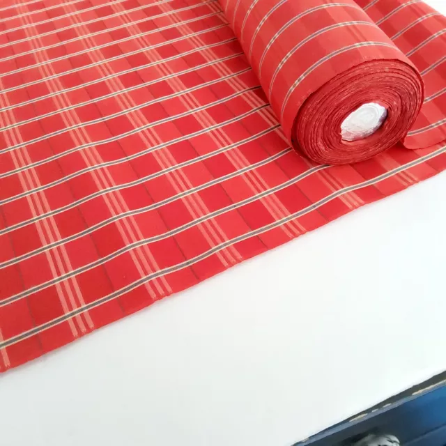 Salmon Kyoto Nishijin Weaving Silk UnUsed BOLT By the Yard Kimono Fabric BS74