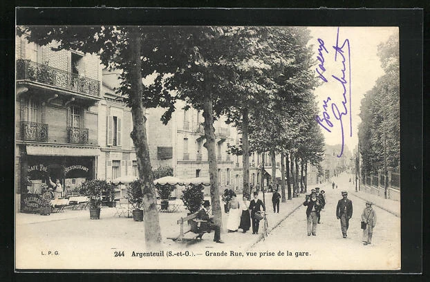 CPA Argenteuil, Grande Rue, Vue prise de la gare 1910