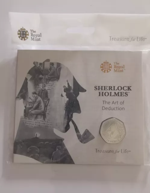 2019 Sherlock Holmes 50p Fifty Pence Coin BUNC Royal Mint Presentation Pack