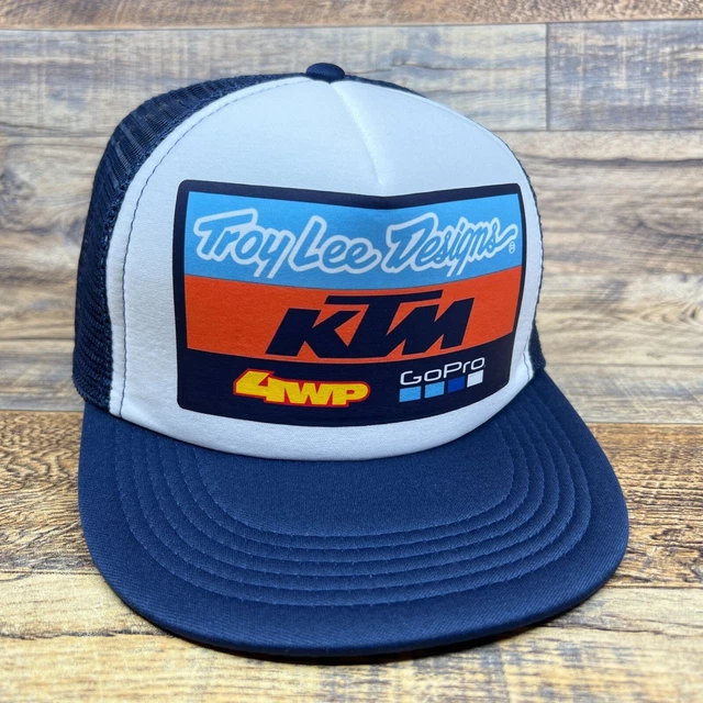 Troy Lee Designs Mens Trucker Hat Navy Snapback MotorSport Mesh Baseball Cap