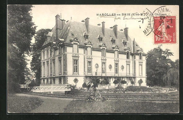 CPA Marolles-en-Brie, Le Chateau 1914