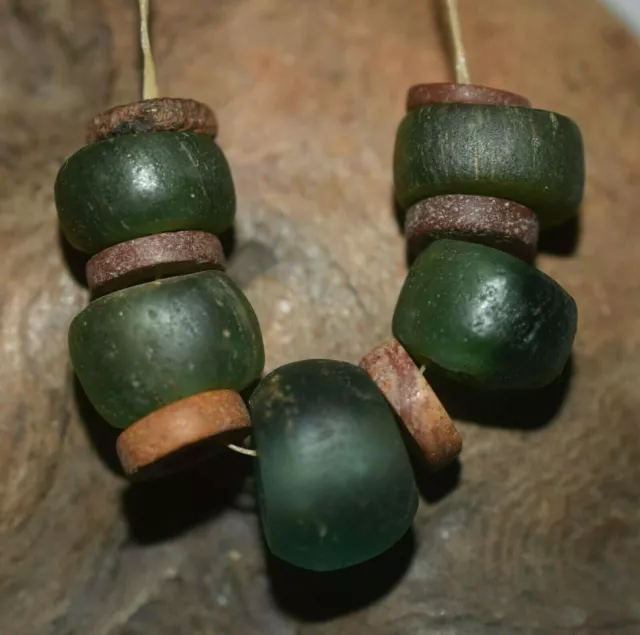 Ancient Glass Stone Excavated Djenne Dig Beads Mali African Trade 1000 Years Old