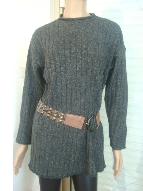 Pull Tunique Femme H&M - Gris Foncé 50% Laine 20% Soie - Taille T38/40 - Neuf Sans étiquette
