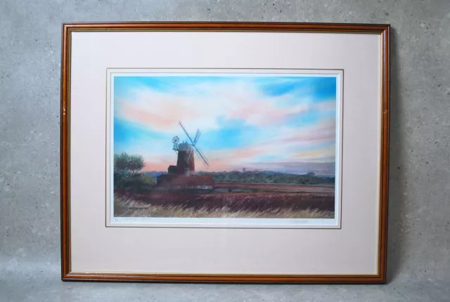 Martin Sexton, Evening Glow Cley Windmill, Norfolk, Signed Limited Edition Print