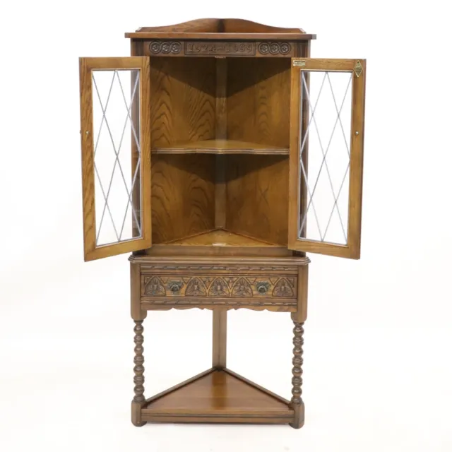 Old Charm Corner Display Cabinet Special Edition Light Oak  FREE UK Delivery