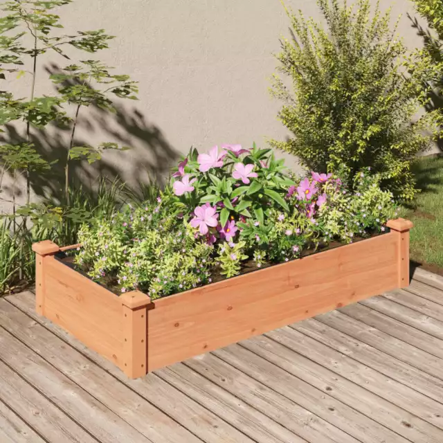 Lit surÃ©levÃ© de jardin doublure 120x60x25 cm bois massif sapin