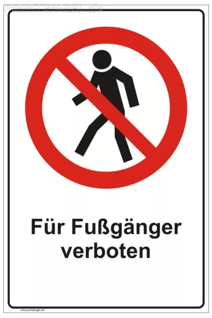 Schild für Fußgänger verboten Werksgelände Warnhinweis Stapler Gabelstapler