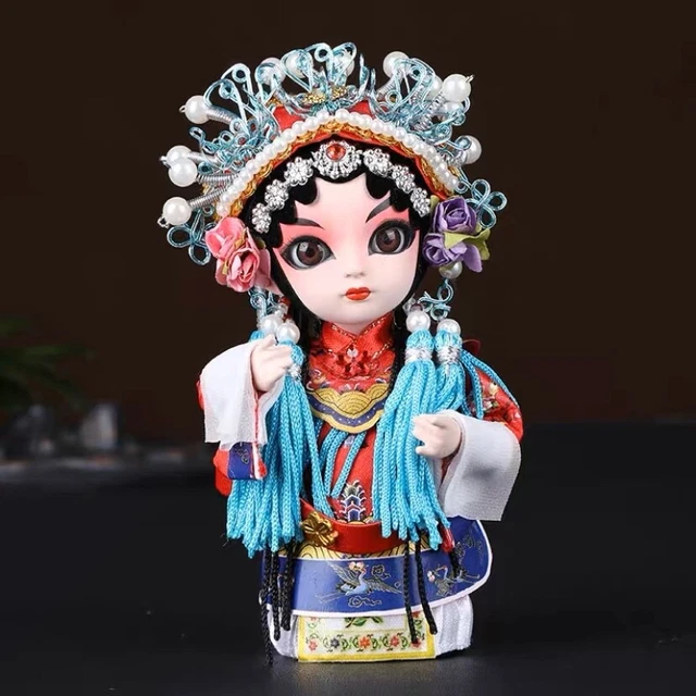 Peking Opera mask Chinese characteristics Doll ornament Handmade