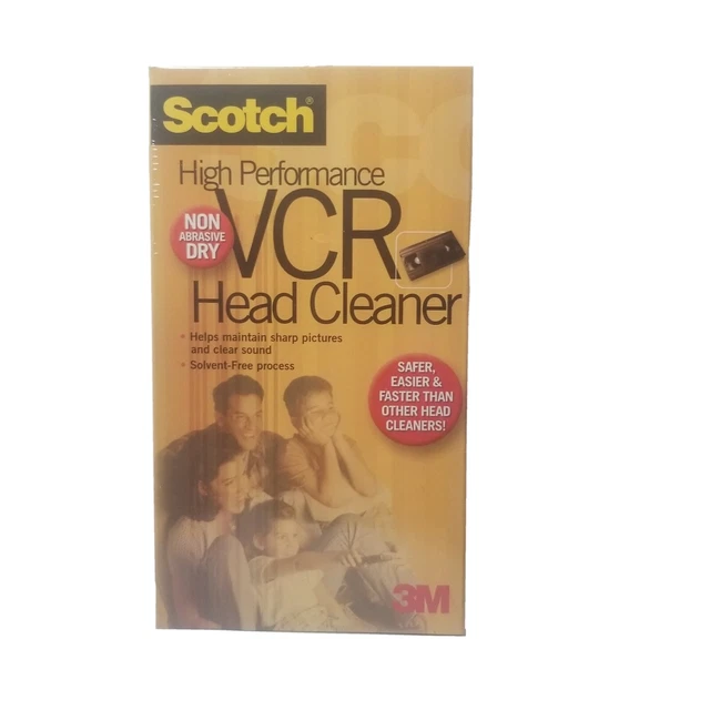 SCOTCH 3M HEAD Cleaning Video Cassette VHS Cleaner VCR and Camcorder