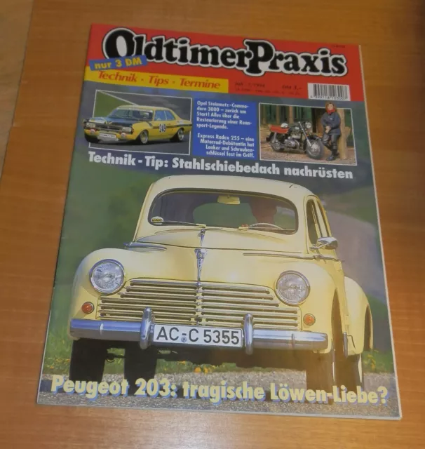 Oldtimer Praxis 7/1994, Opel Steinmetz Commodore 3000, Express Radex 255.