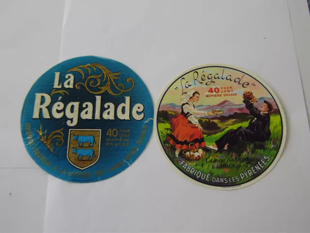 étiquette de fromage La Régalade laiterie des Gaves  a AUDAUX  Pyrénées