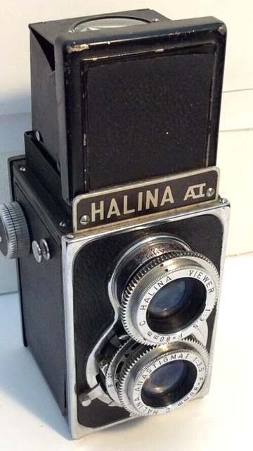 Cámara fotográfica Halina AI TLR 120, lente Anastigmat f/3,5 80 mm, problemas con la lente