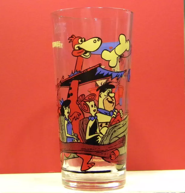 The Flintstones 1977 Hanna Barbera Pepsi Collectors Series Drinking Glass 6 1/4"