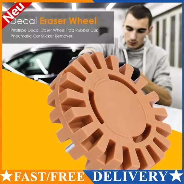 Pinstripe Decal Eraser Wheel Rubber Disk Pad Pneumatic Car Sticker Removal Tool