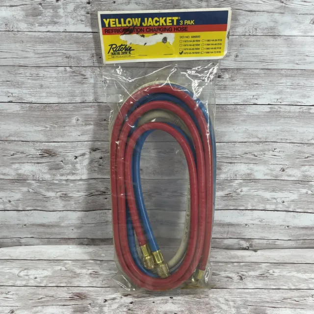 NEW Ritchie Yellow Jacket 3 Pack Refrigeration Charging Hose 11976