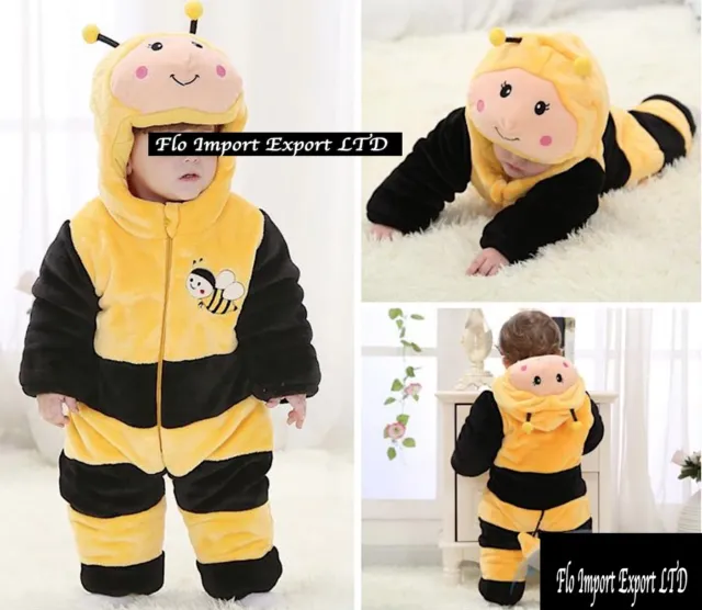 APE COSTUME CARNEVALE Calda Tuta Bambina Bee Baby Costume Onesie