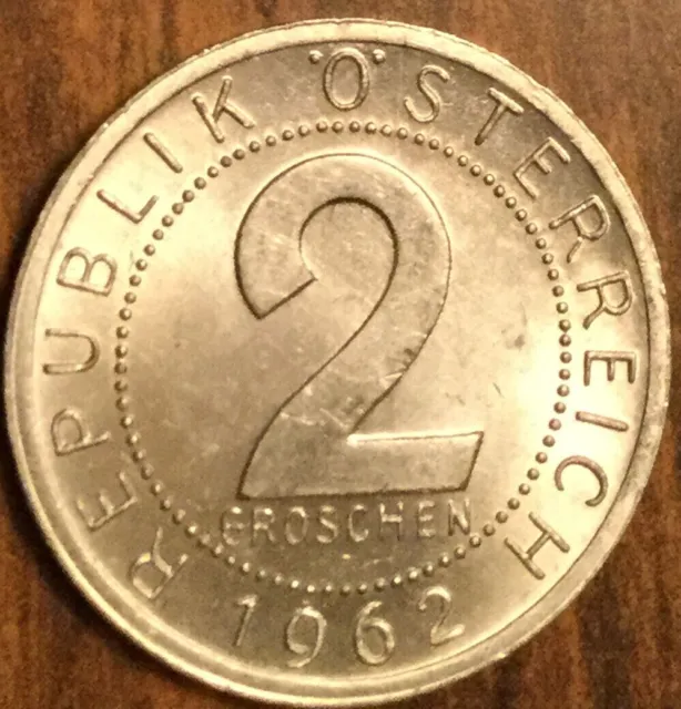 1962 Austria 2 Groschen Coin