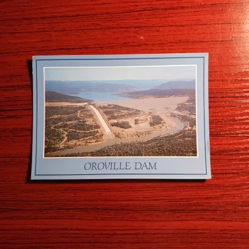 Oroville Dam California Aerial View Postcard