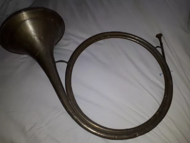 Antique Brass French Cor De Chasse (hunting Horn)