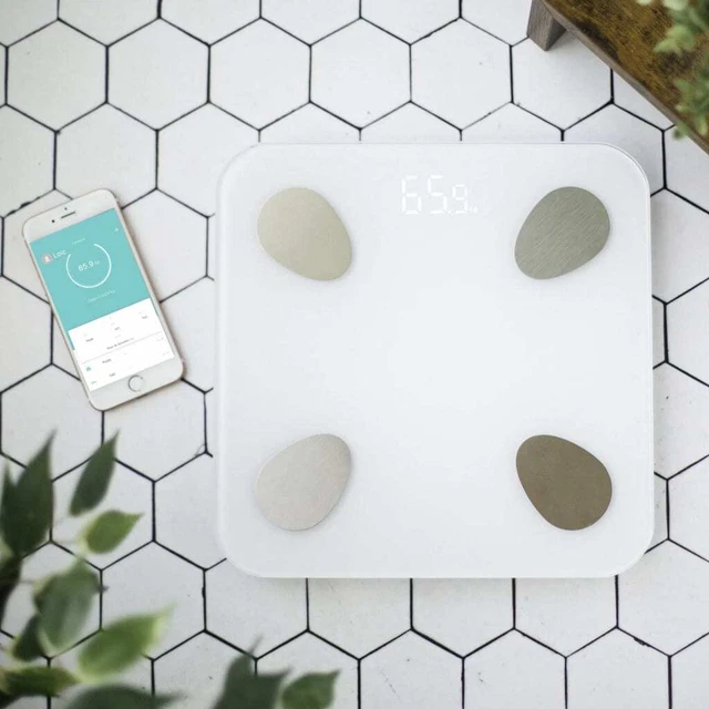 Livoo Bilancia Intelligente Analisi Corpo con Bluetooth 28x28x2,4 cm Bianco Livoo