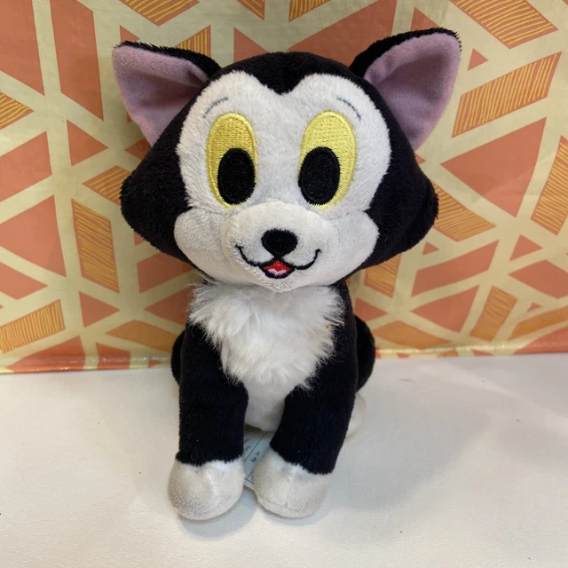 Walt Disney Minnie Mouse's FIGARO BLACK & WHITE CAT 6" Plush STUFFED ANIMAL Toy