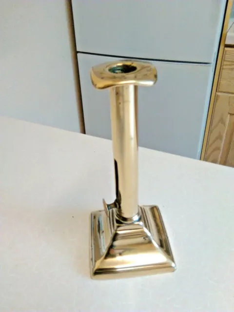 Antique Brass Ejector Candlestick - 7.5" Tall (4137) 2