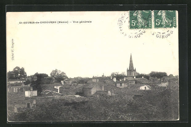 CPA St-Seurin-de-Cadourne, Vue generale 1910