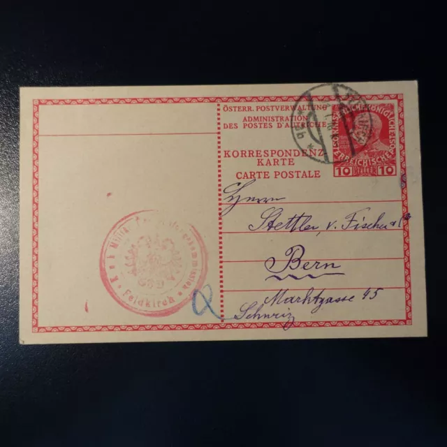 Austria Whole Postal COVER Censored Military Censor Cover Feldkirch 1916