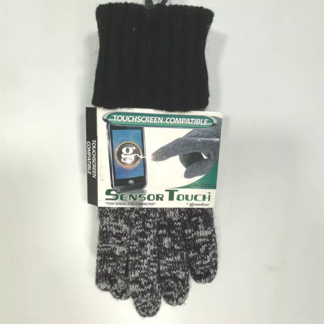 Grandoe 1 Pair Sensor Touch Knit Gloves Womens Large Touchscreen Compatible