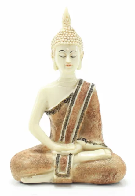 Feng Shui 5.5" Thai Earth Touching Meditating Buddha Figurine Peace Statues