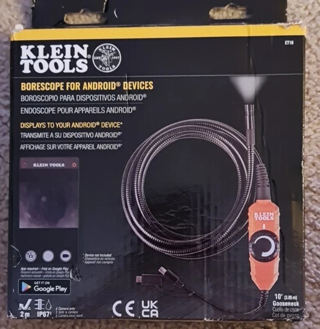 *BRAND NEW* - Klein Tools ET16 Borescope Camera for Android Devices