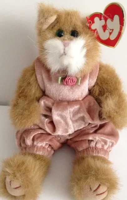 Pouncer Cat TY Beanie Baby from the  Attic Treasures Collection  with Tags