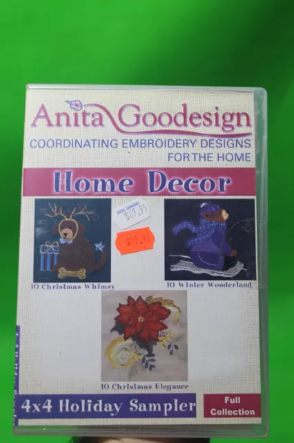 Aplique bordado anita goodesign decoración del hogar vacaciones 4x4 CD acolchado de costura