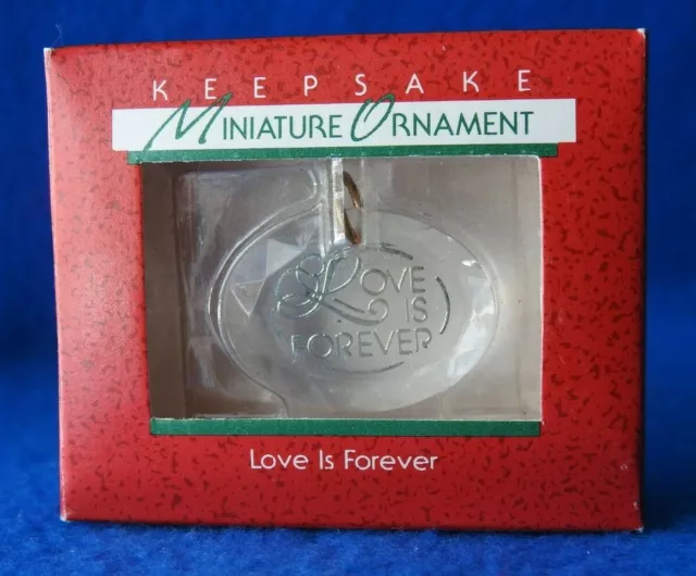 Hallmark  Miniature Ornament 1988 Love is Forever Acrylic