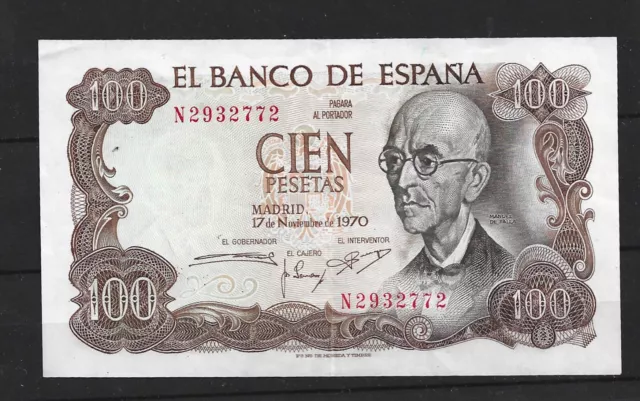 España Billete De 100 Pesetas Año 1970  Mbc   (2164)