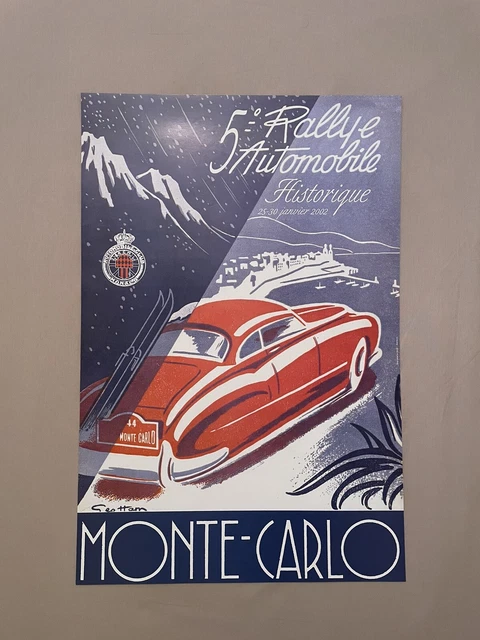 Affiche Officielle Rallye Historique Monte-Carlo 2000 - 40x60 Cm, Neuve