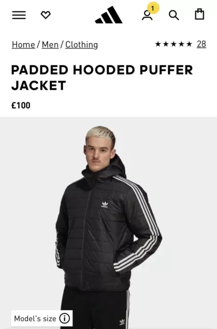 Adidas giacca tampone con cappuccio CTRL £100