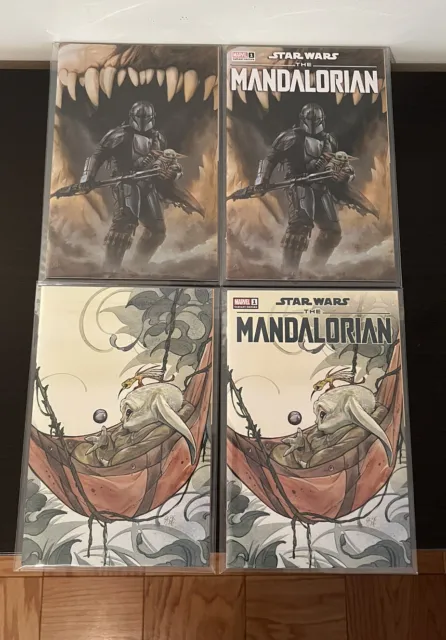 Mandalorian S2 #1 SDCC 23’ Trinity Comics Exclusive Set Of 4 By Adi Granov Peach