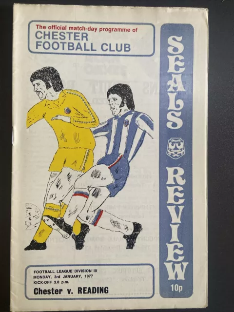 Chester City v Reading(Division 3 76/7) 3/1/77
