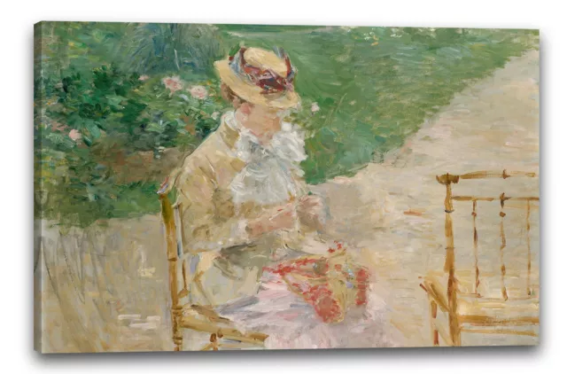 Tela/Cornice Berthe Morisot - Giovane donna che lavora a maglia