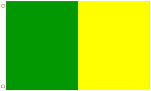 GREEN and YELLOW GOLD FLAG 3' x 2' Donegal Kerry Leitrim Meath GAA Football