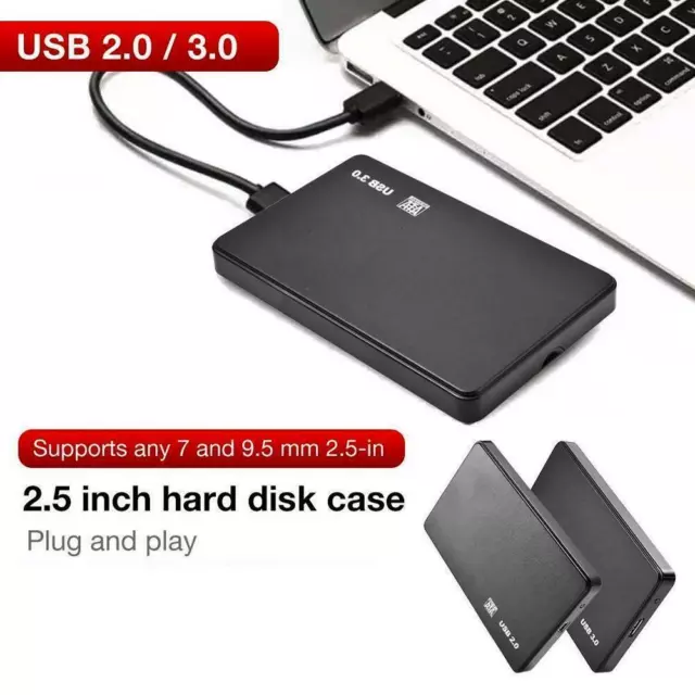 NEU USB3.0/2.0 SATA 2,5 " Festplatte Externes Gehäuse Festplattengehäuse HDD SSD