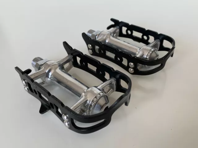 NOS Pédales SAKAE/RINGYO (SR) SP-100BL 70s-80s Pedals Old Bicycle BSC 9/16 2