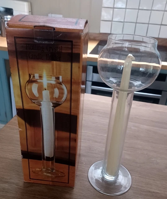 VINTAGE SCHWIMMKERZEN Halter Germany Floating Crystal Candle Holder