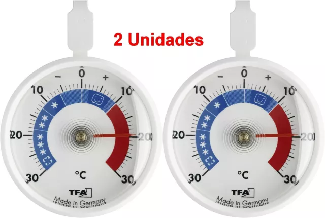 2 x Termometro para nevera, frigorífico,refrigerador,congelador,rango -30 a 30ºC