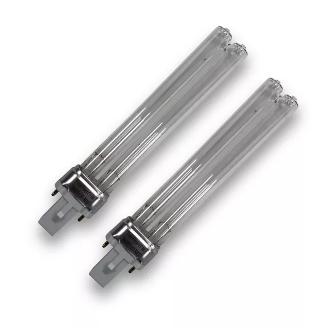 2 X 9W 9 Watt Pls UV/Lampadina Uvc / Lampada / Tubo / Luce Filtro Stagno