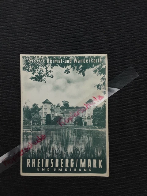Phönix alte Karte Heimat und Wanderkarte Rheinsberg / Mark Umgebung Brandenburg