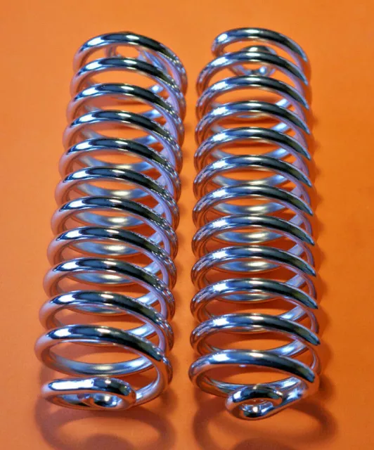 Triumph Rigid Lycett Pair Chrome Seat Saddle Springs 82-1728 Uk Made